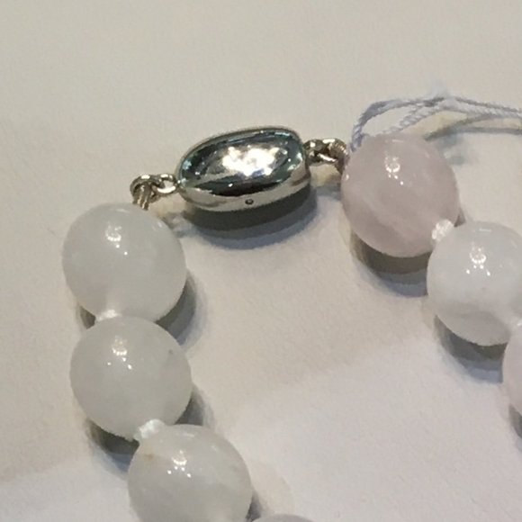 Pink Quartz Necklace Silver Clasp - Picture 3 of 3